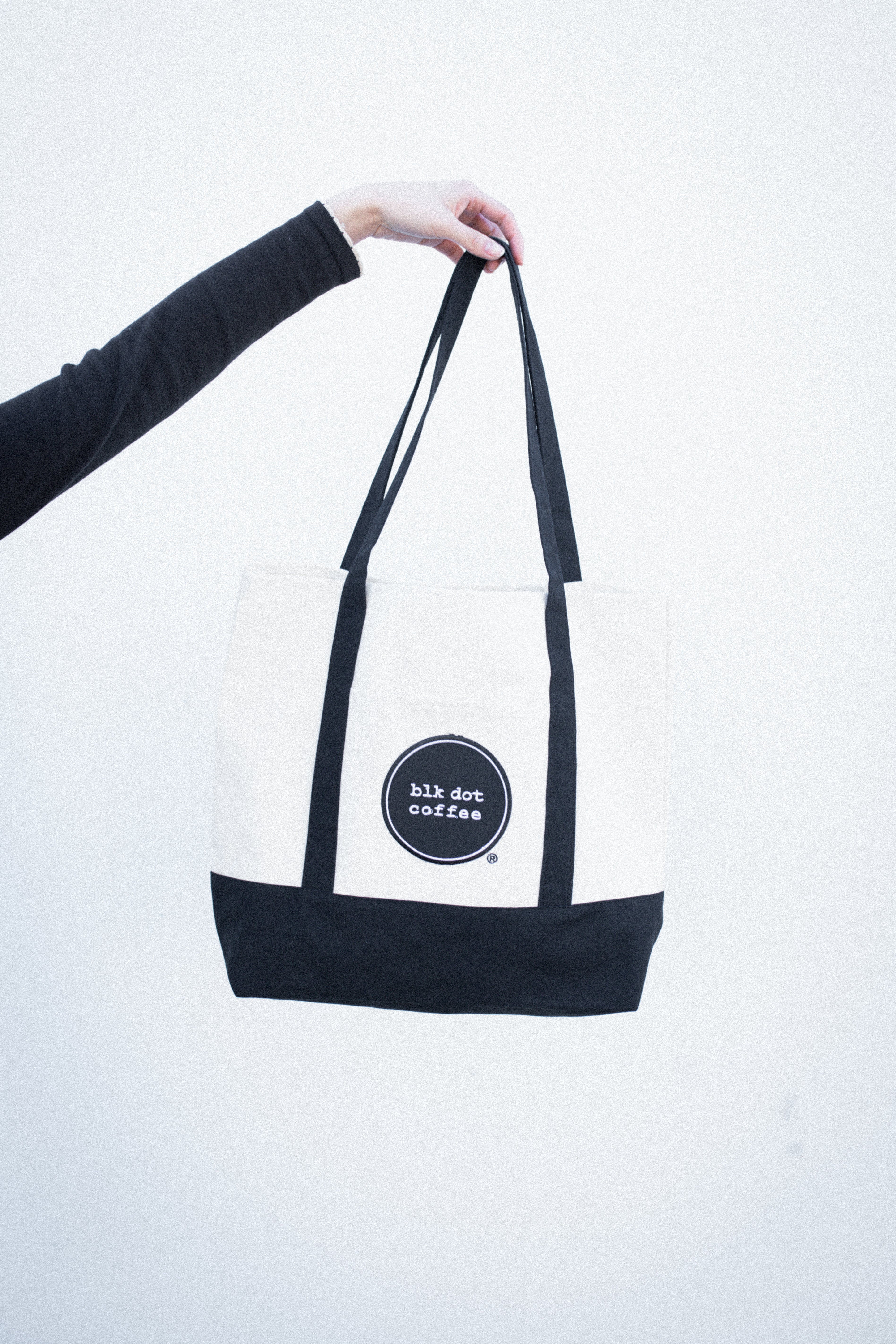 Canvas Utility Tote Bag | Blk Dot Coffee