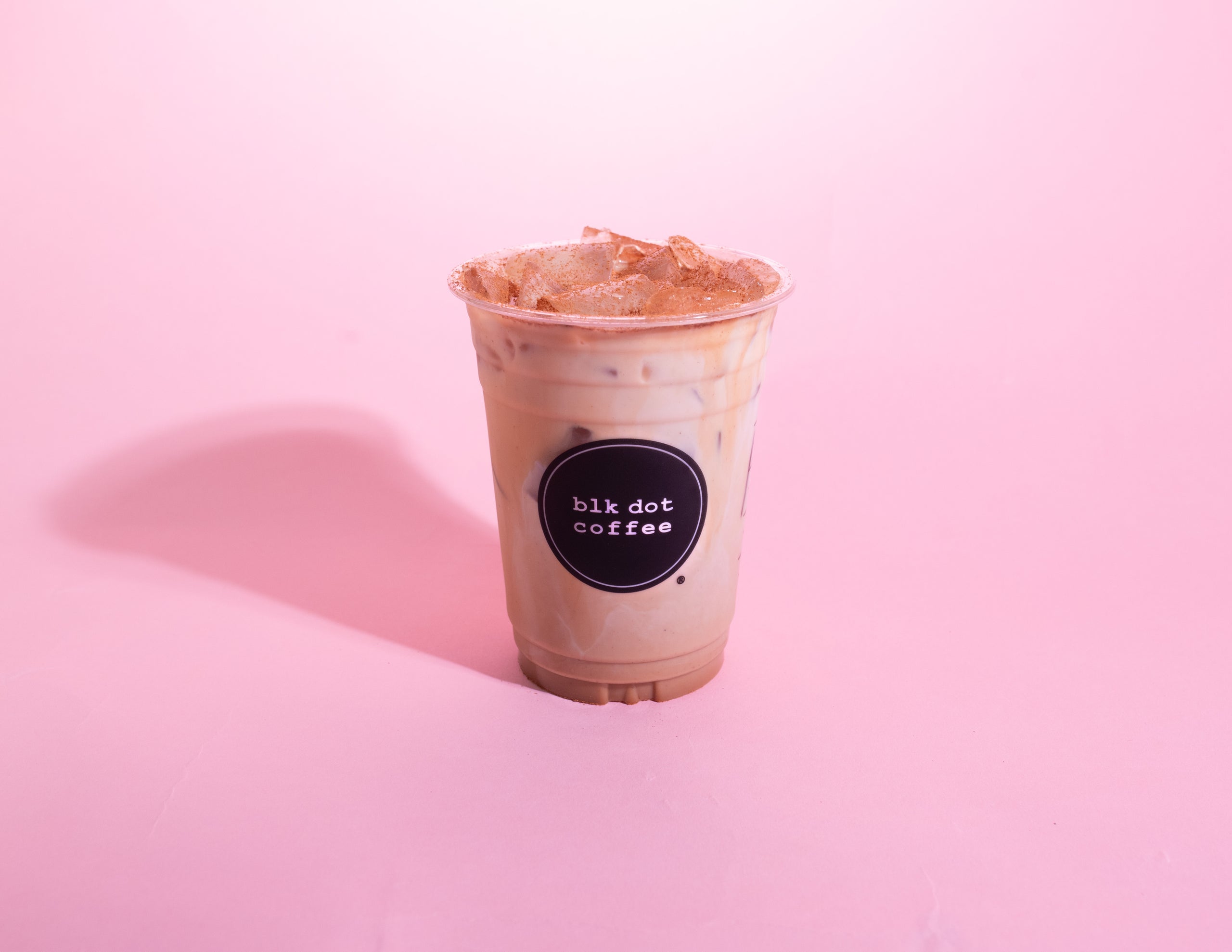 Iced pumpkin spice latte blk dot coffee
